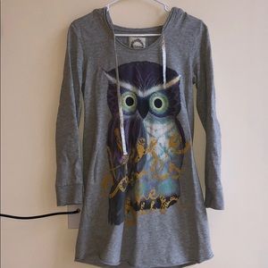 Graphic sweater dress